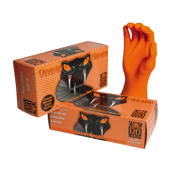 GANTS NITRILE ORANGE